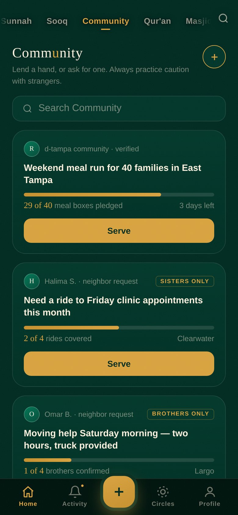 Community in the MUUSA app