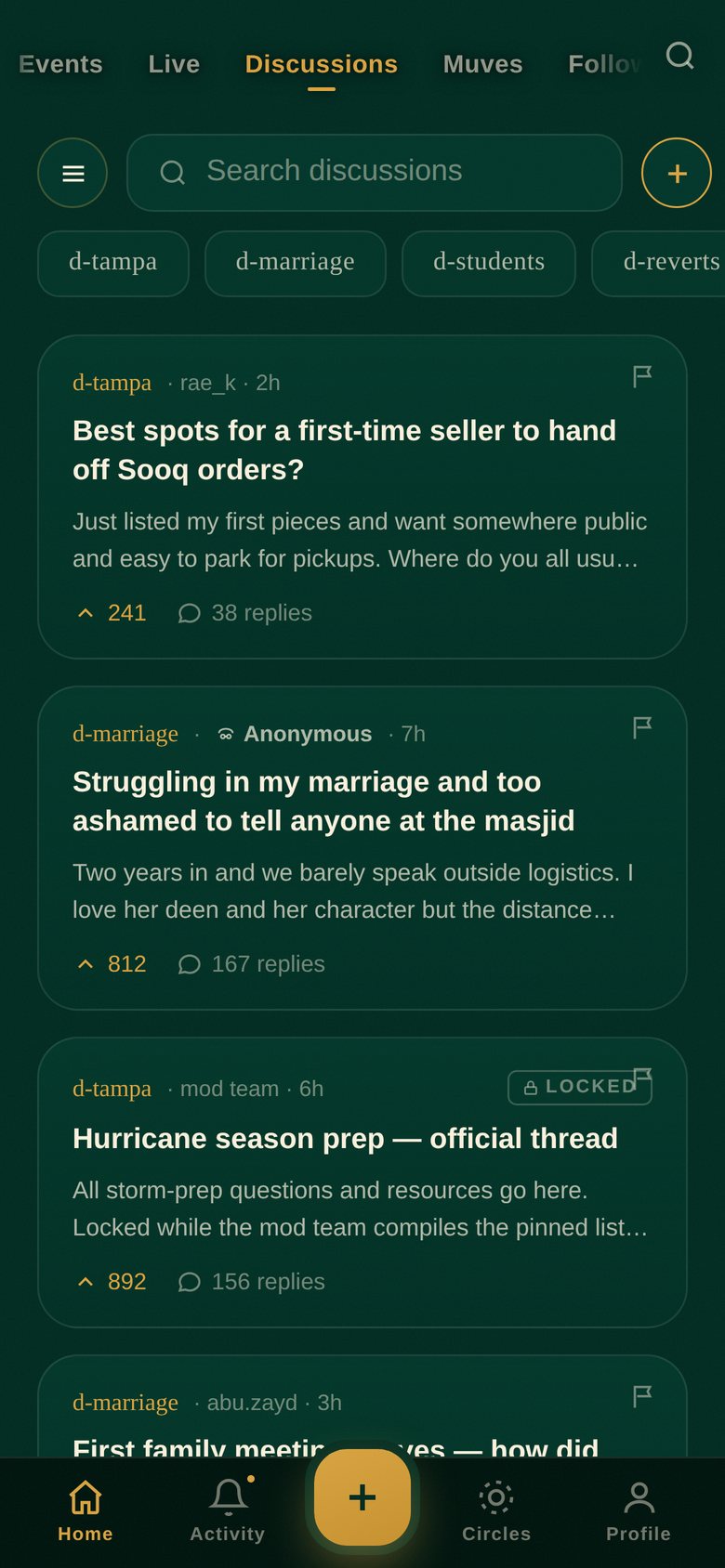 Discussions in the MUUSA app